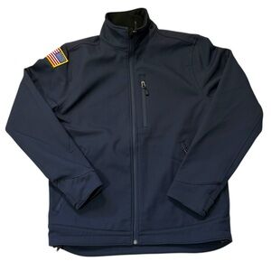 Carhartt the Rain Defender Relaxed Fit Heavyweight Softshell Jacket Navy Blue-M